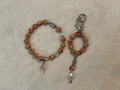 Rosary Keychain — Tiger Eye Beads | Beads of Grace